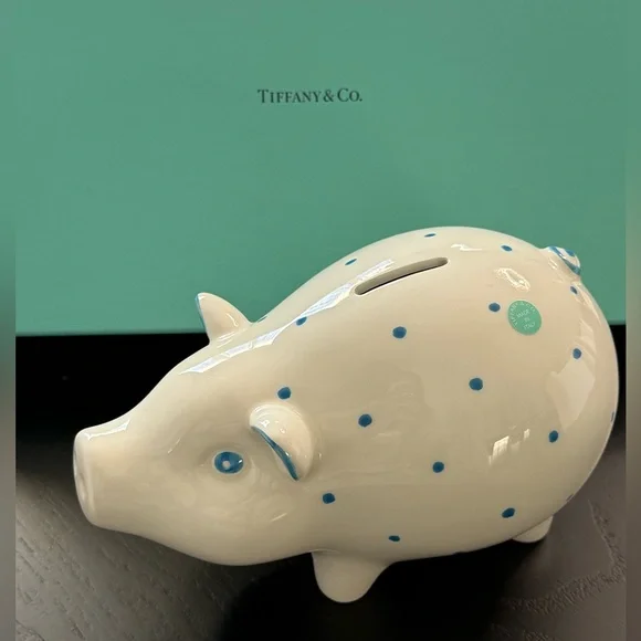Tiffany & Co. Blue Piggy Bank - Picture 2 of 6